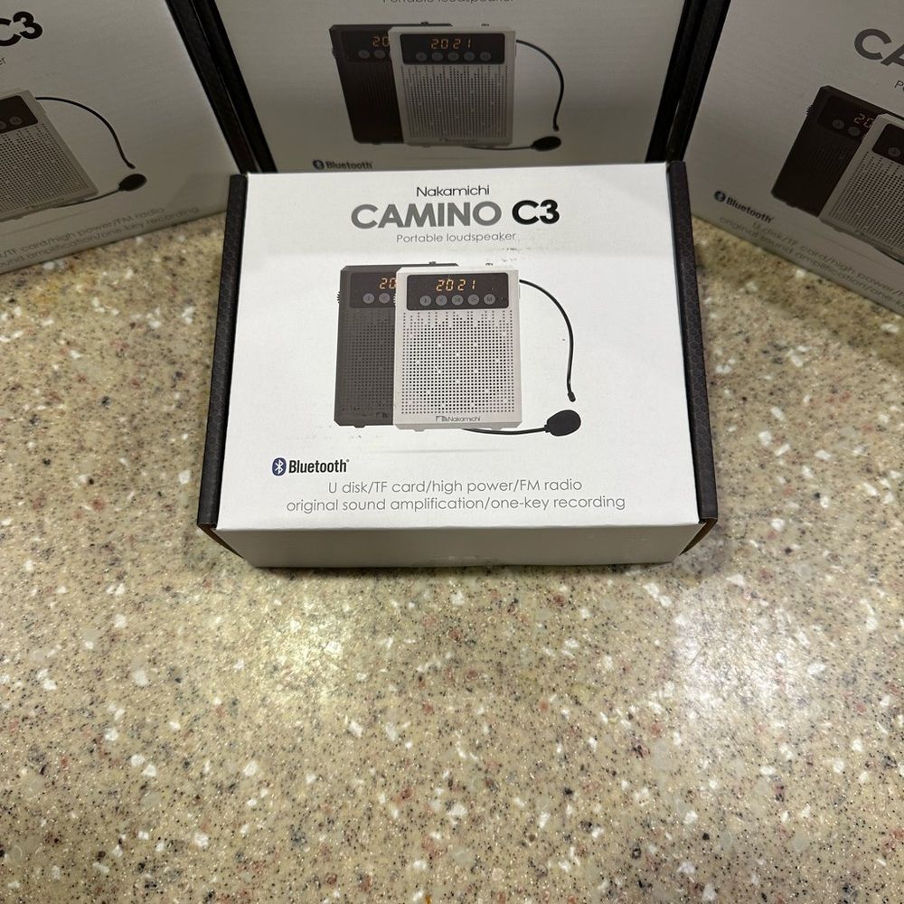 Nakamichi Camino C3 Portable Speaker - Black and Silver and headset new